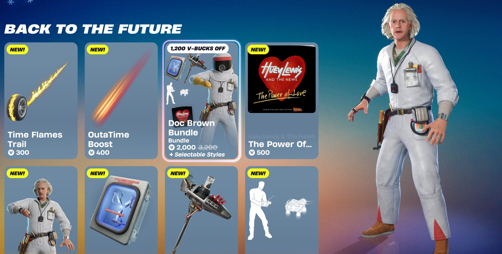 Fortnite x Back to the Future: Doc Brown Available Now